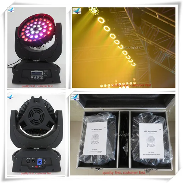 (4 шт./футляр) кольцевой пульт управления dj dmx zoom led 36x10 rgbw 4 в 1 светодиодный