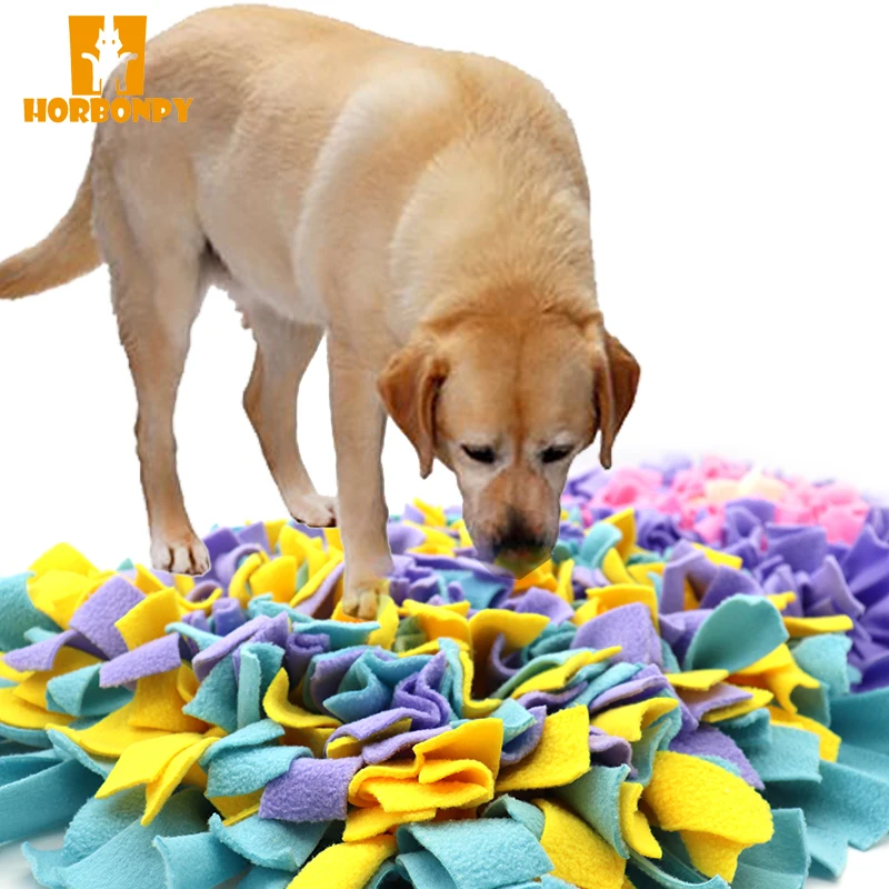 

HORBONPY Pet Sniffing Pad Bed Dog Smell Training Pad Consume Energy Puzzle Pet Toys Puppy Dog Release Training Blanket Splice