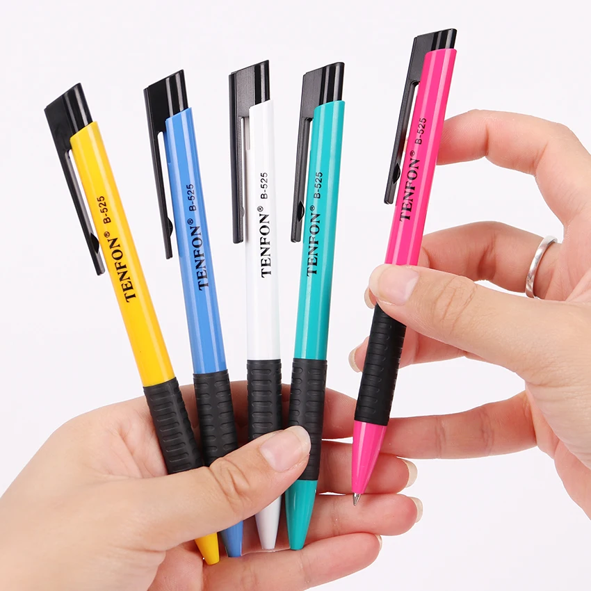 

Pressed Ball Point Pen Multicolor Plastic Rod Ballpoint Pen Commercial Ballpoint Pen Creative Gift Stationery
