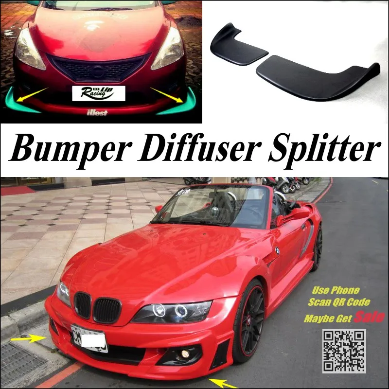 Car Splitter Diffuser Bumper Canard Lip For BMW Z3 E36 E367 1995~2002 Tuning Body Kit  Front Deflector Car Fin Chin Reduce Body