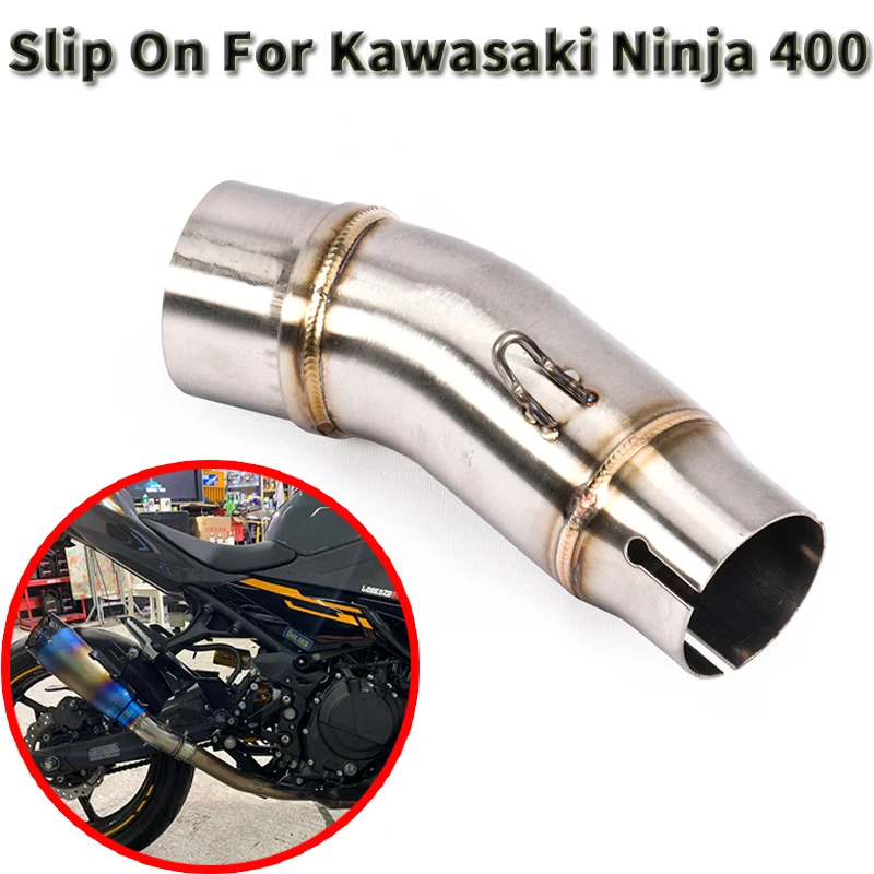 

Slip On For Kawasaki Ninja 400 EX400 Z400 2017 2018 2019 Motorcycle Exhaust Middle Connection Link Pipe Without 51mm Muffler