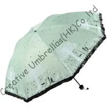 Имитация рая, три сложения, шнуровка бахрома, ручной, ветрозащитный, сумка зонтик, УФ защита, черное покрытие, падение в Зонт любви