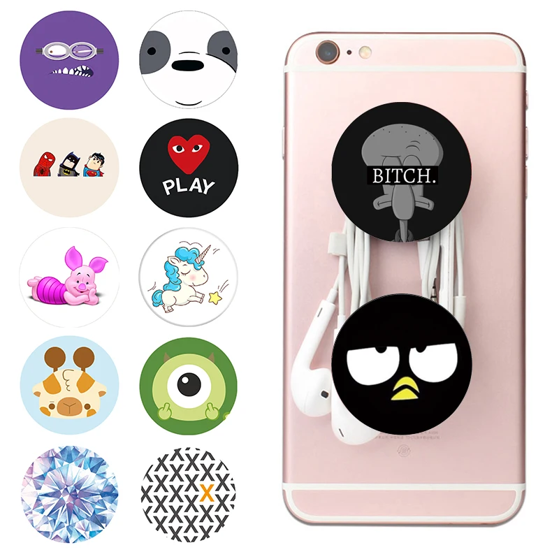 

Popsoket Cute Cartoon попсокет Phone Holder Elastic Round Finger Ring Pocket Socket Mobile Phone Expanding Stand Grip Popsocet