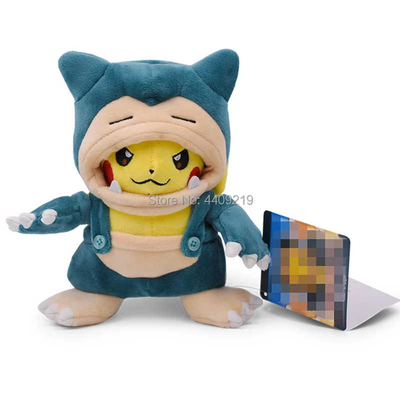 20cm Pikachu Cosplay Snorlax Plush Toys Soft Doll Stuffed Children Gift