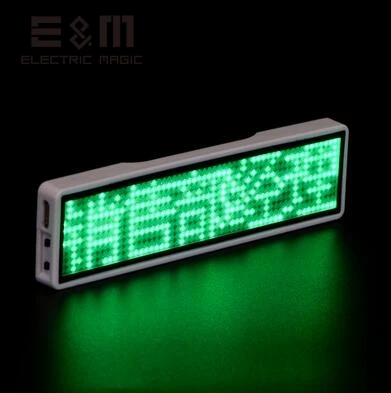 LED Screen 4 Letters Bluetooth Neon USB Display Badge Scrolling Font