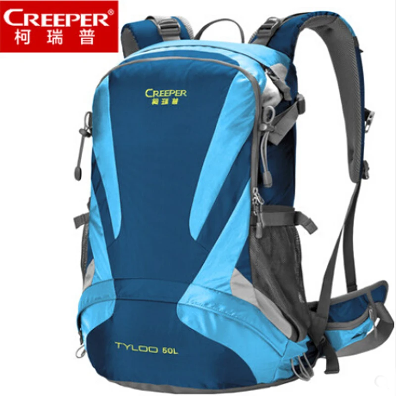 

Creeper brand Outdoor Sport bags Men and Women Travel bags 50L hiking backpack Mountaineering bag Free shipping
