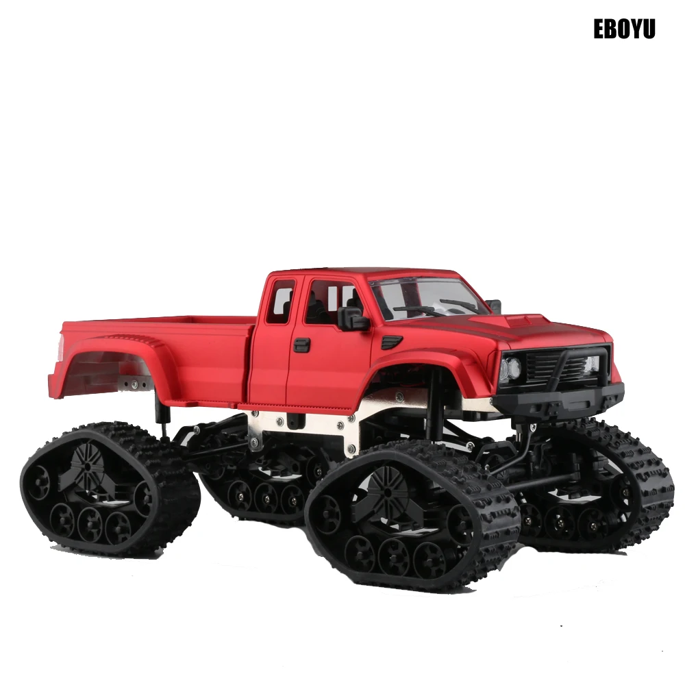 EBOYU FY002B зимние шины грузовик 2,4 Ghz 1/16 4WD внедорожник RC грузовик с передним светодиодный светильник военный грузовик RTR