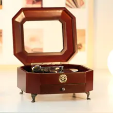 Wool microelectro mechanical turntable music box jewelry box birthday gift male wedding Christmas gift free shipping