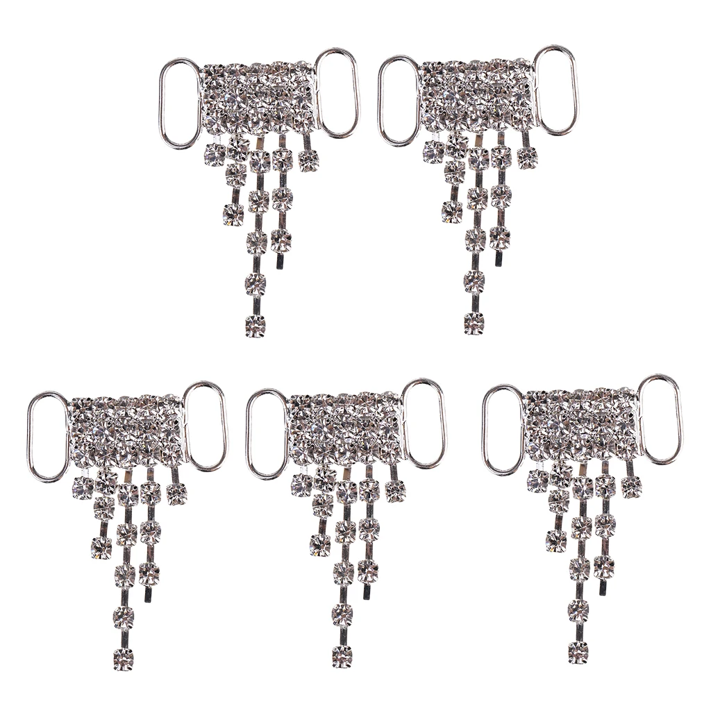 5 Pieces Tassels Crystal Rhinestone Bikini Connector Garment Decoration Chain