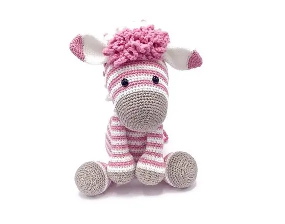 Crochê Brinquedos Amigurumi Zebra Boneca Bonito 2 Crochê brinquedos amigurumi zebra boneca bonito