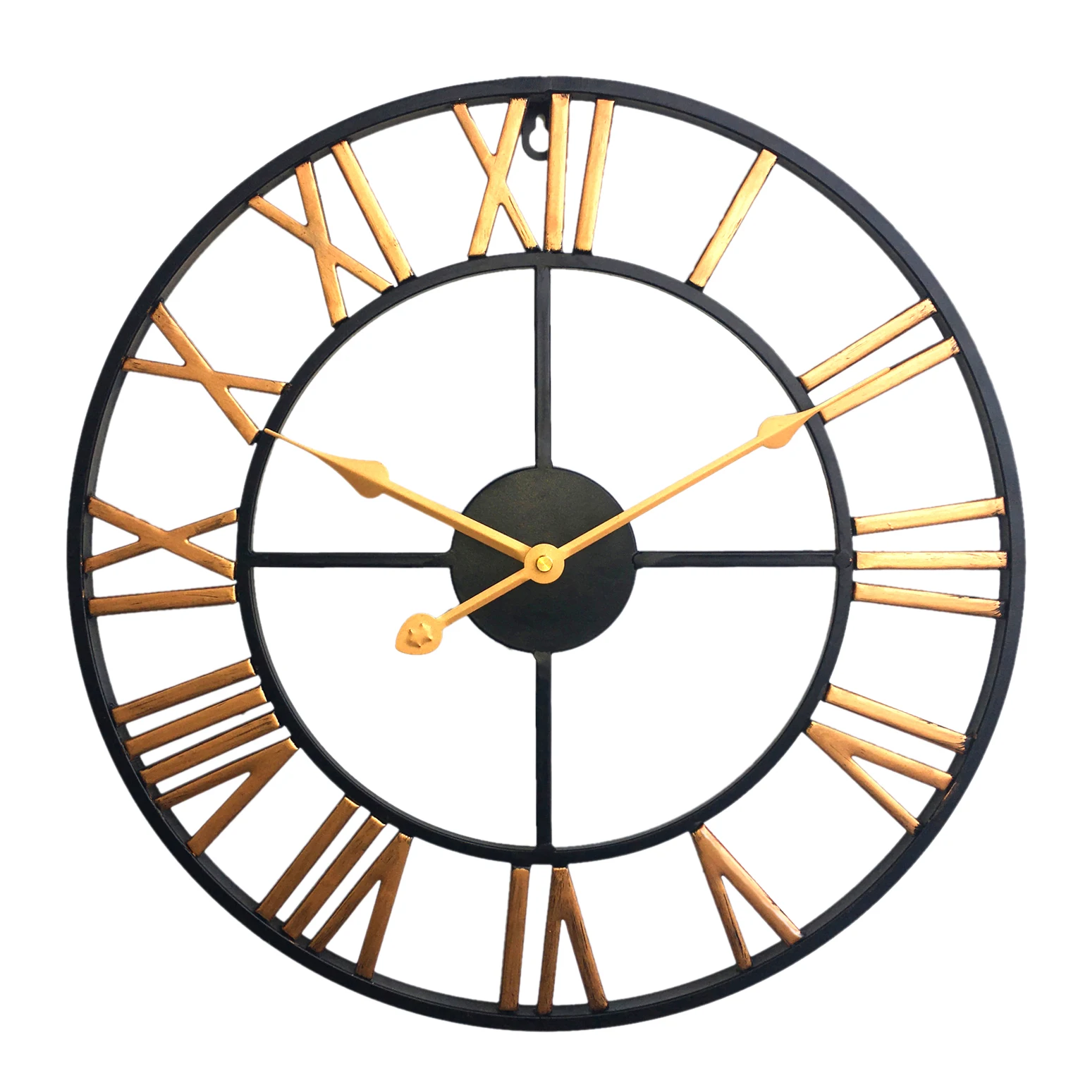 Homingdeco настенные часы кварцевые современный дизайн ретро железные художественные часы трехмерные римские цифры бесшумные настенные часы домашний декор