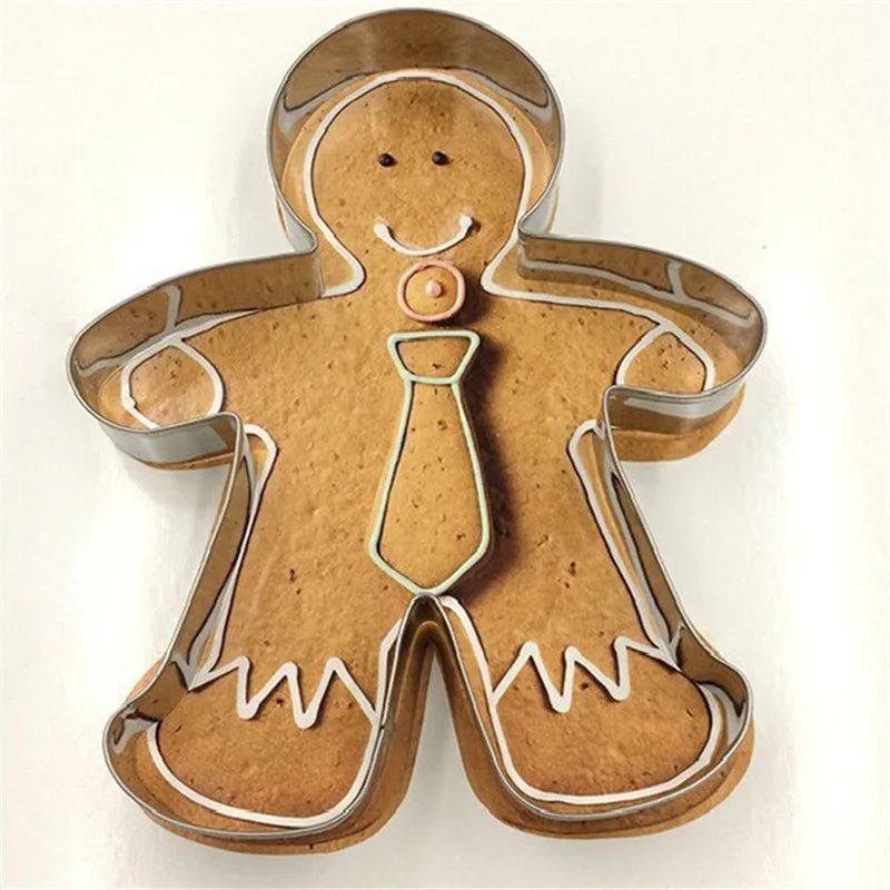 

WCIC 3D Stainless Steel Metal Cookie Mold Fondant Cutter Christmas Scenario Baking Tool New Year Decor 3PCS Cookie Cutters