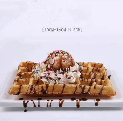 

Western Food Model Belgian Simulation Chocolate Waffle Muffin Model Sample Window Decoration Can Be Customized