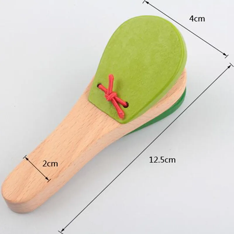 Детские деревянные игрушки музыкальный инструмент Кастанет Clapper ручка игрушка