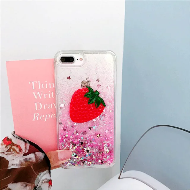 Blucub Lemon Quicksand Case For Iphone8 7Plus Dynamic Liquid Glitter 