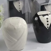 Свадебные сувениры(100 наборов = 200 шт)/лот керамический шейкер для невесты и жениха соли и перца