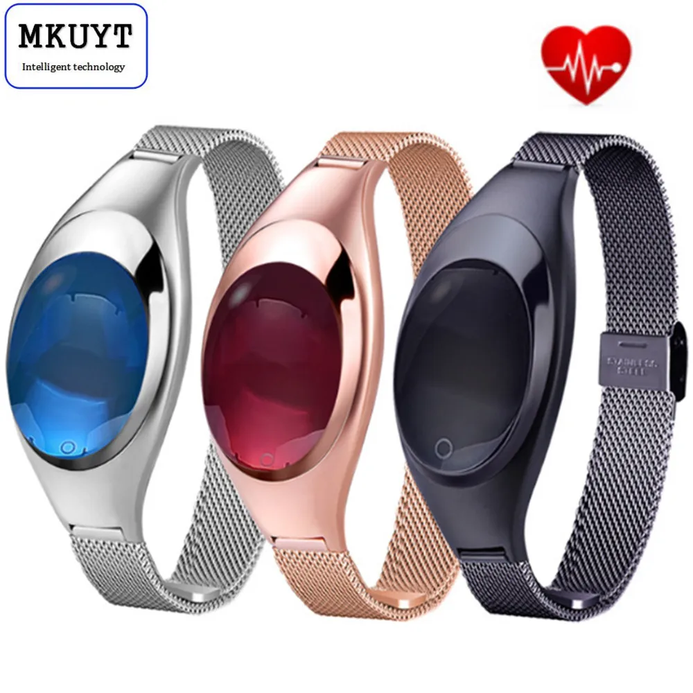 MKUYT Z18 Ladies Smart Watch bracket With Blood Pressure Heart Rate Monitor Pedometer Fitness Tracker For