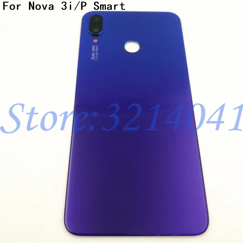 6,3 дюйма, для huawei P Smart Plus, задняя крышка, стекло, корпус, дверной чехол, Nova 3i/P Smart+ логотип, запасные части