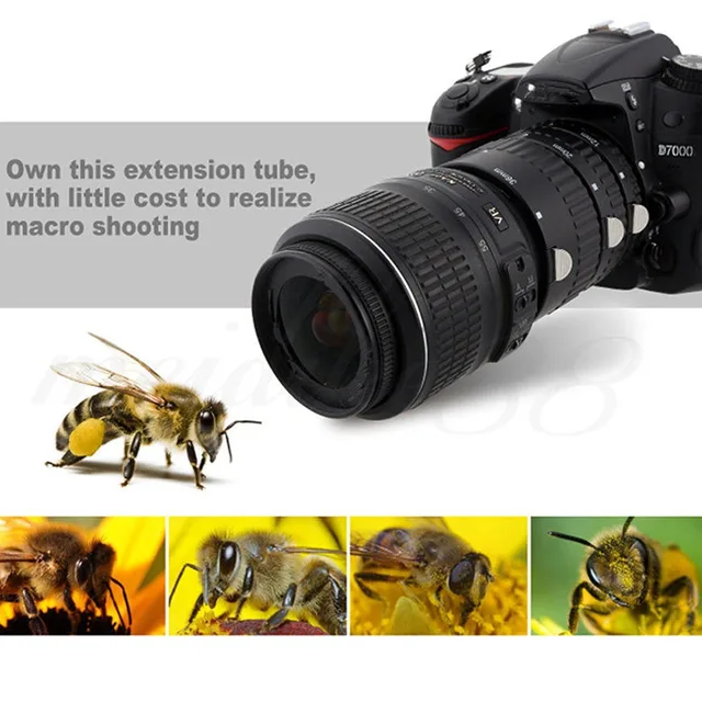 US $28.15 SHOOT Auto Focus Macro Extension Tube Ring Set for Nikon D3200 D3300 D5600 D7100 D5300 D7200 D7500 