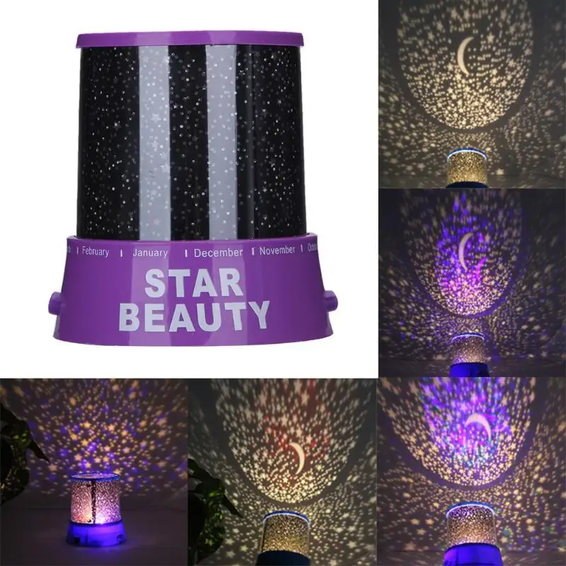 Stars Starry Sky LED Night Lamp Projector Moon Lamp Battery USB Bedroom Party Projection Lamp for Children's Night Light Gifts