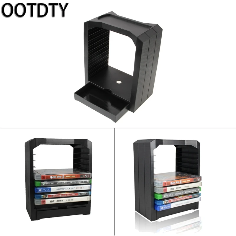 OOTDTY Multifunctional Universal 10 Game Gaming Disk Storage Tower