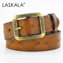 2016 new vintage Genuine split leather belt for women girl metal carved buckle female strap all-match jeans good quality strap