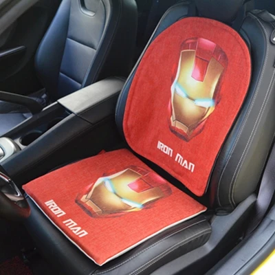 Подушка для сиденья автомобиля, ягодицы, спинка стула, подушки, авто Декор, протектор для Капитана Америки, Surperman, Человек-паук, подарки - Название цвета: for Iron Man