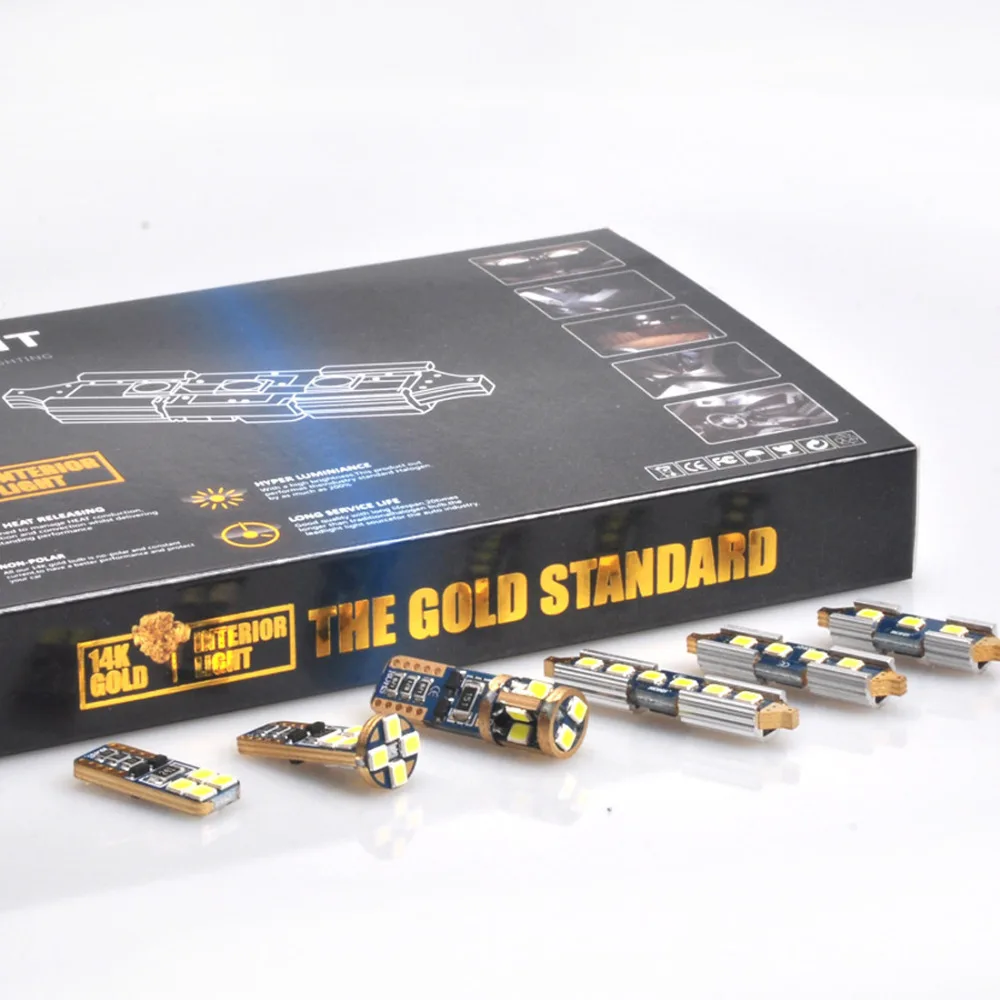 17 шт Canbus Xenon Белый 14K Золото Полный Интерьер Пакет LED карта свет комплект для BMW M3