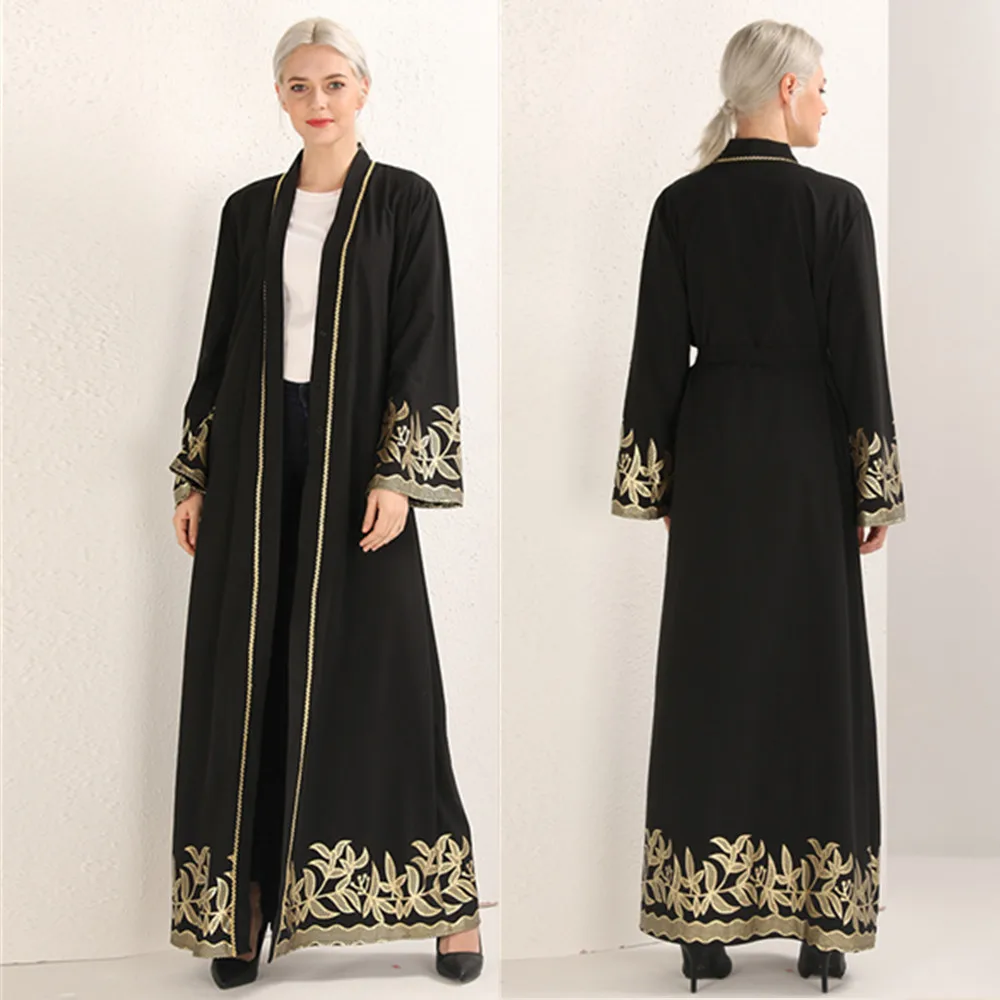 Мусульманский принт abaya Femme Макси платье хиджаб кардиган элегантное женское платье Дубай Кафтан Ближний Восток Рамадан Арабский исламский