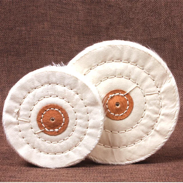 2 pcs/lot Cotton Stitch Buffing Cloth Wheel 4"/100mm, 5"/125mm, 6
