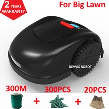 Two Year Warranty Smartphone APP Contorl Smart Robot Grass Cutter With 13.2AH Li-ion Battery+300m wire+300pcs pegs+20pcs Blade
