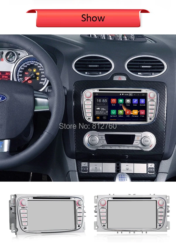 Cheap Quad 4 Core Android 5.1.1 Car DVD GPS For Ford Mondeo Focus 2 S-max 2008 2009 2010 2011 with Radio Navigation Bluetooth+camera 1