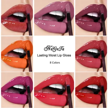 

Long Lasting Waterproof Matte Lip Lipstick Beauty Makeup Mirror Liquid Lipstick Waterproof Lip Gloss Makeup 8 Shades Y528