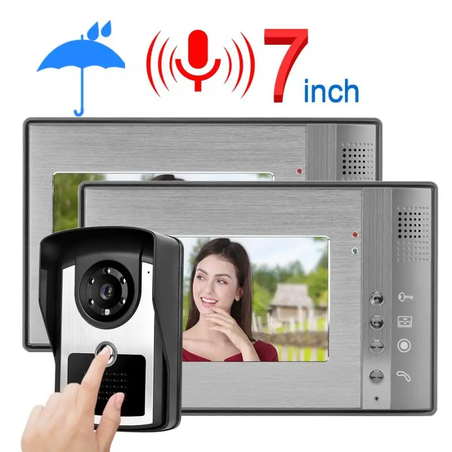 

7 Inch HD Video Door Phone Doorbell Intercom Kit 802FG12