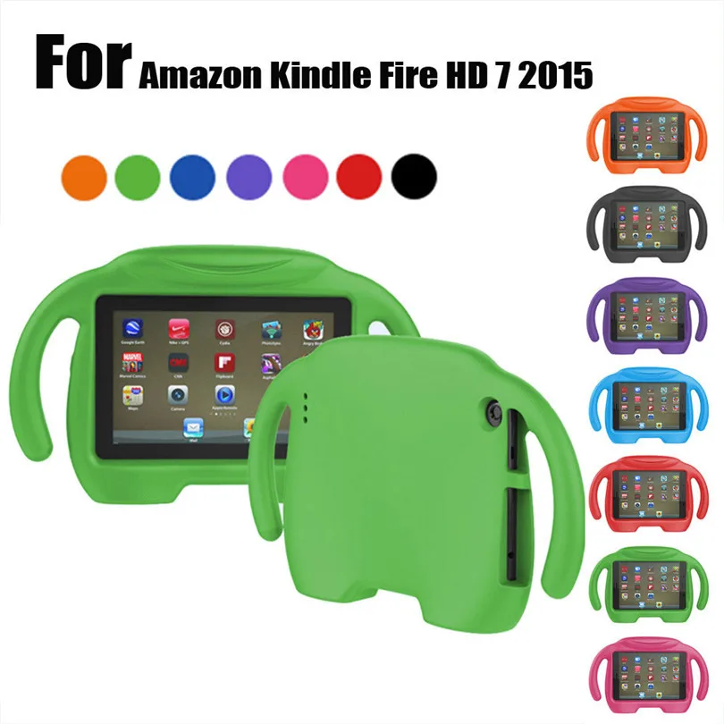 

Kids Shockproof EVA Handle Stand Case Cover For Amazon Kindle Fire HD 7 2015 eReader 7inch A30