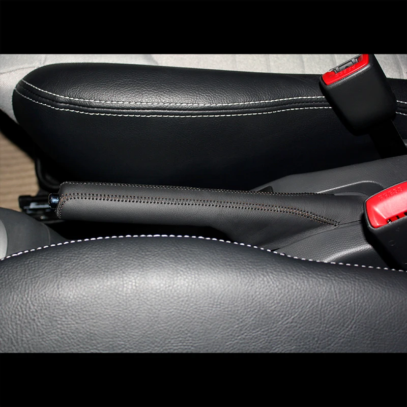 Верхний слой кожаный чехол для ручной тормоз Обложка для Suzuki Swift ручной тормоз крышки Топ Натуральная кожа Обложка стояночного авто
