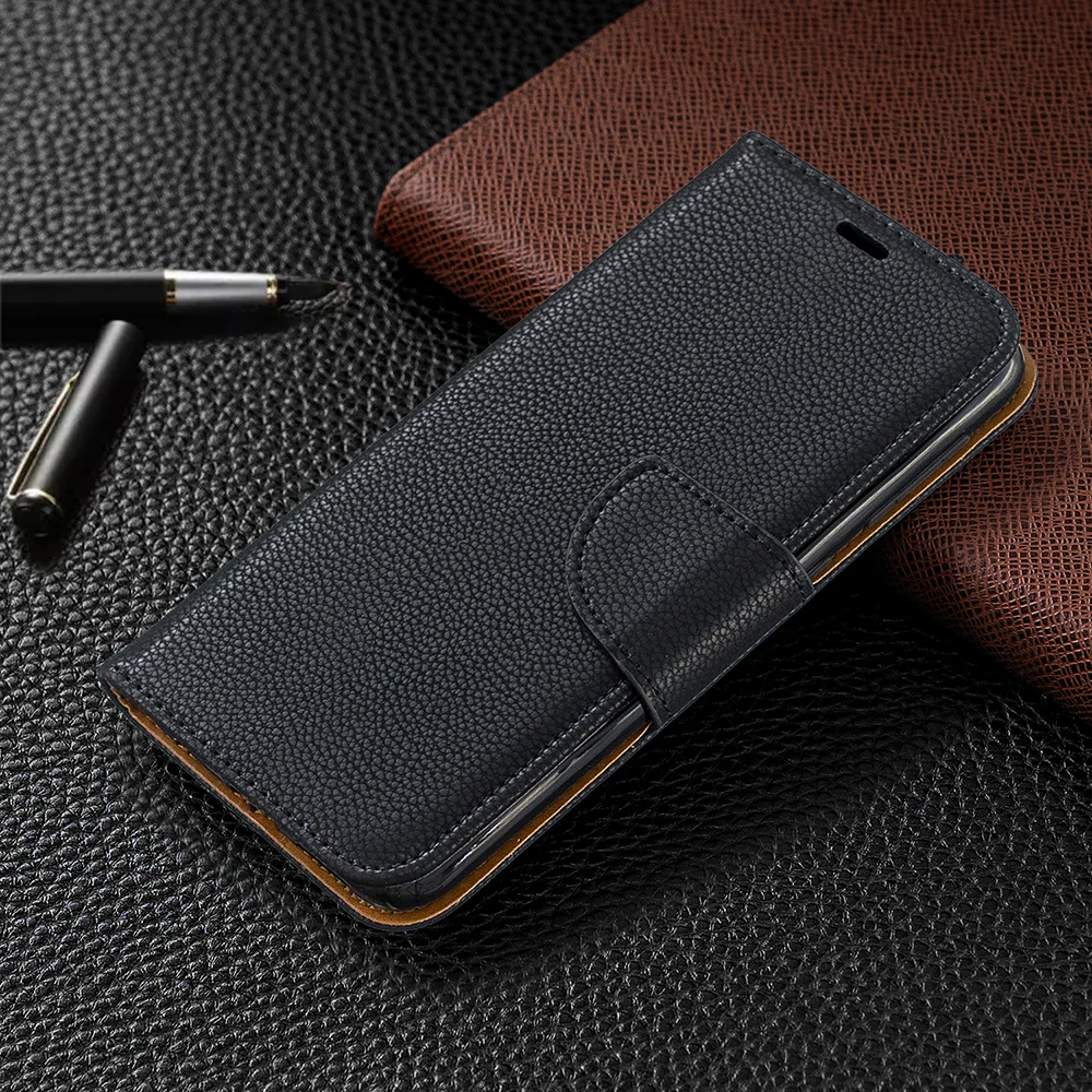 Wallet Phone Case For Samsung Galaxy A10E Cover PU Leather Flip Stand Wrist Strap Credit Card Slots Magnetic Closure
