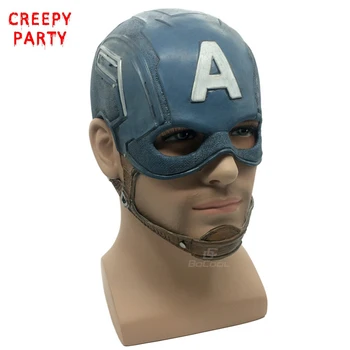 

Captain America Mask Realistic Superhero Halloween Mask DC Movie Latex Mask Cosplay Costume Props Toys