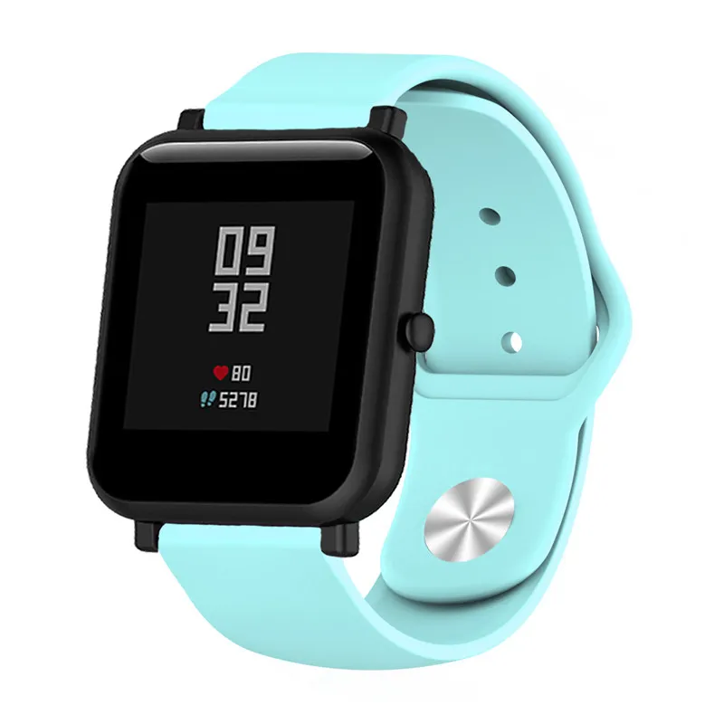 Силиконовые полосы для Xiaomi Mijia кварцевые часы/Huami Amazfit Bip BIT ремешок для часов Ремешок Для galaxy Watch 42 мм браслет