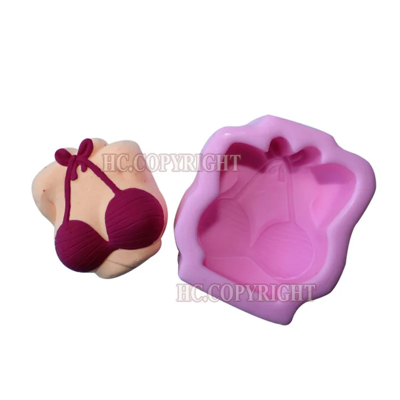 Новейшая сексуальная форма бикини в форме груди силиконовая форма для выпечки шоколадных конфет украшения торта DIY Плесень