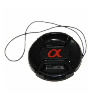 2 шт. 58 мм Pinch центр кнопки на передней линзы Кепки капюшон чехол для Sony Alpha DSLR SLR с ремешком