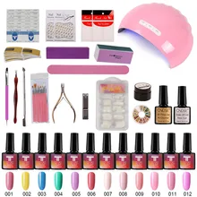 CNDSE Nail Kit Dryer 6W/48W UV LED Lamp&UV Gel Varnish Polish Top Base Coat Manicure Tool 12 Color Nail Polish For Nail sets цена CNDSE Nail Kit Dryer 6W/48W UV LED Lamp&UV Gel Varnish Polish Top Base Coat Manicure Tool 12 Color Nail Polish For Nail sets цены онлайн