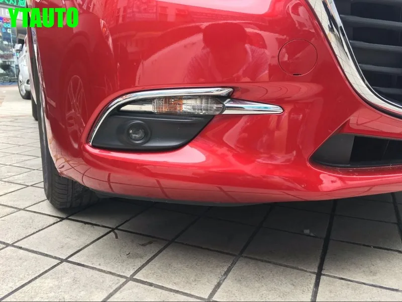 Крышка передней фары автомобиля отделка для mazda 3 2017 хромированный АБС-пластик 2