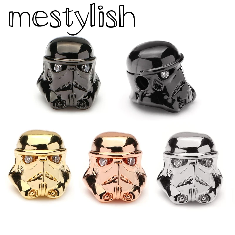 Новый дизайн Mestylish микро инкрустация циркон голова хеллбоя шарм бусины ювелирные