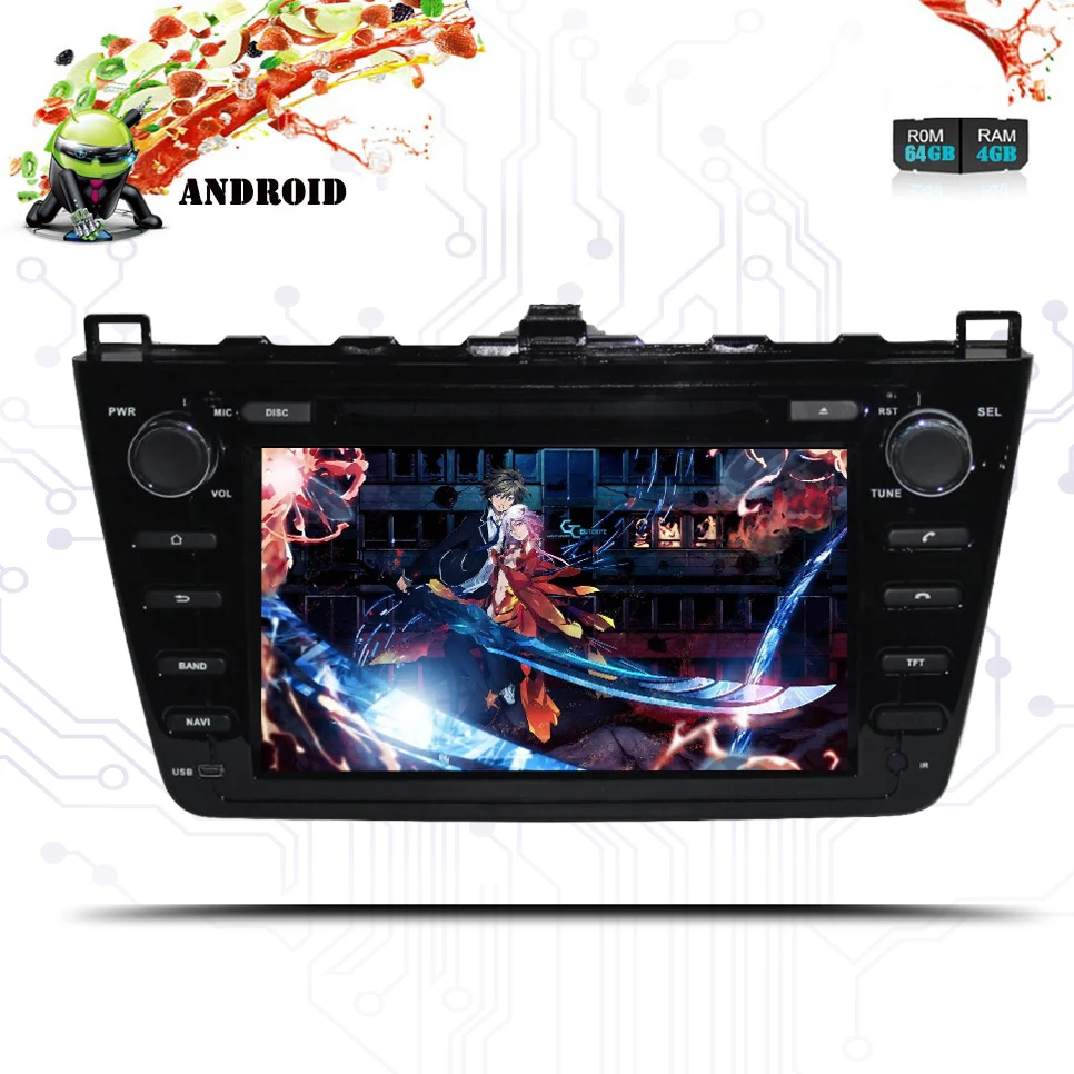 Clearance Android 9.0 64+4GB Car DVD player GPS navigation Deckless radio For Mazda 6 Atenza 2008-2012 Satnav multimedia tape radio Audio 2