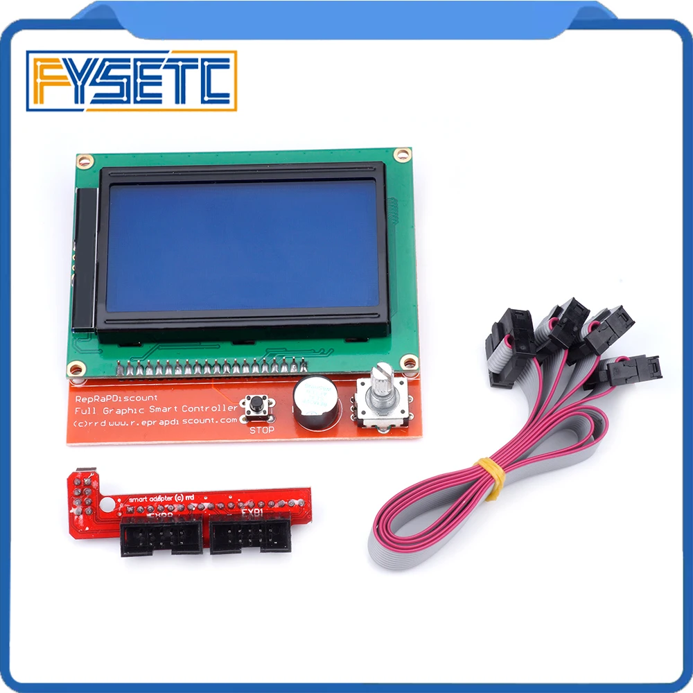 12864 lcd Ramps умные части RAMPS 1,4 контрольная панель lcd 12864 Дисплей Монитор синий экран модуль для Anet A6