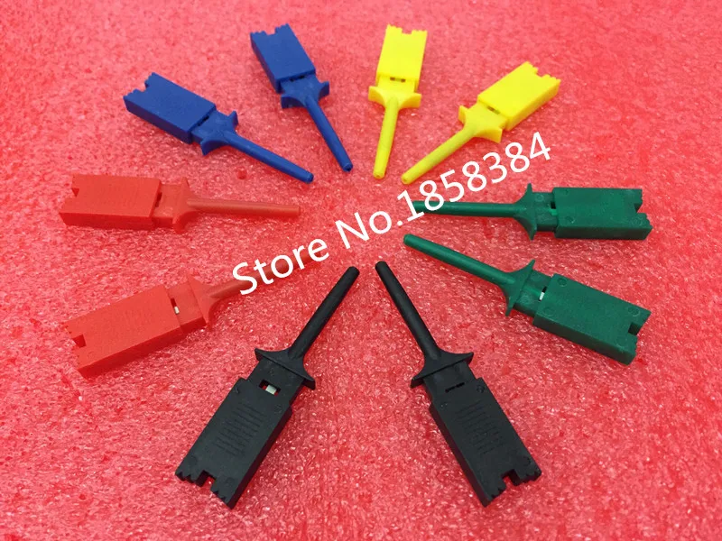 100pcs/lot= 5 Colors*20pcsTest Hooks Clips for Logic Analyzers Test Clip Red Black Yellow Green Blue | Обустройство дома