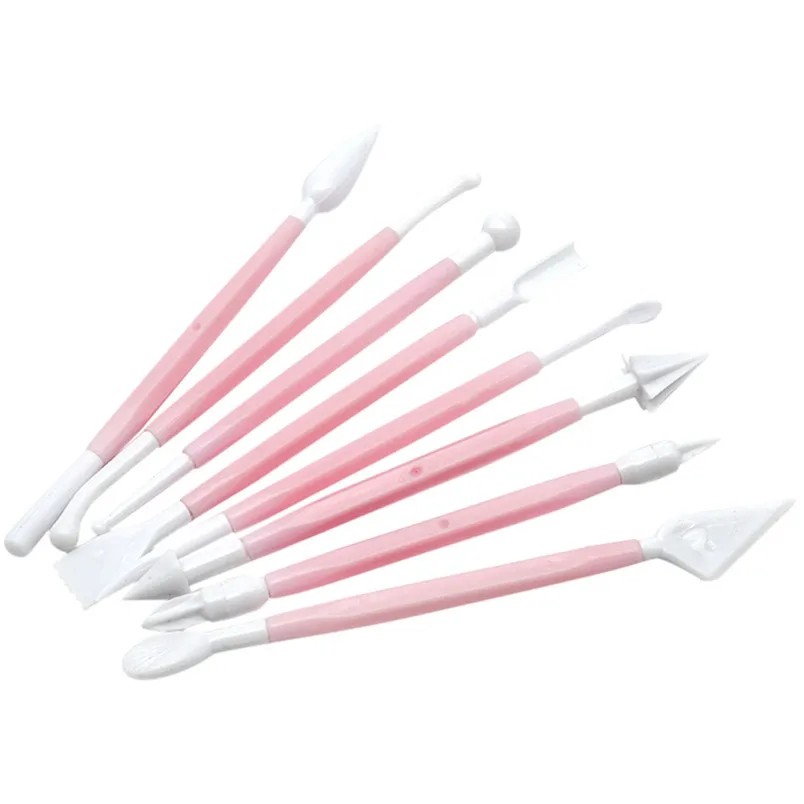 8Pcs Cake carving pen Kit sugar craft Fondant Cake Decorating Modelling Tools Decorations New Cake Tool #3N05 (1)