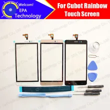 Cubot Rainbow Digitizer Touch Screen 100% Guarantee Original Glass Panel Touch Screen Digitizer For Rainbow +tools+ Adhesive