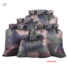 190 T тафты 5 шт набор Водонепроницаемый сухой мешок рафтинг Каякинг мешок для плавания речной поход плавающий парусный лодочный сухой мешок